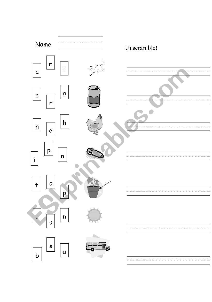 Phonics (short vowels) worksheet