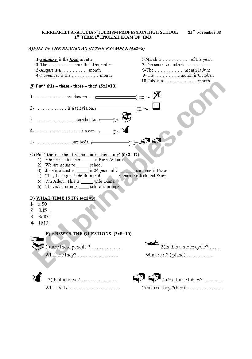 quiz worksheet