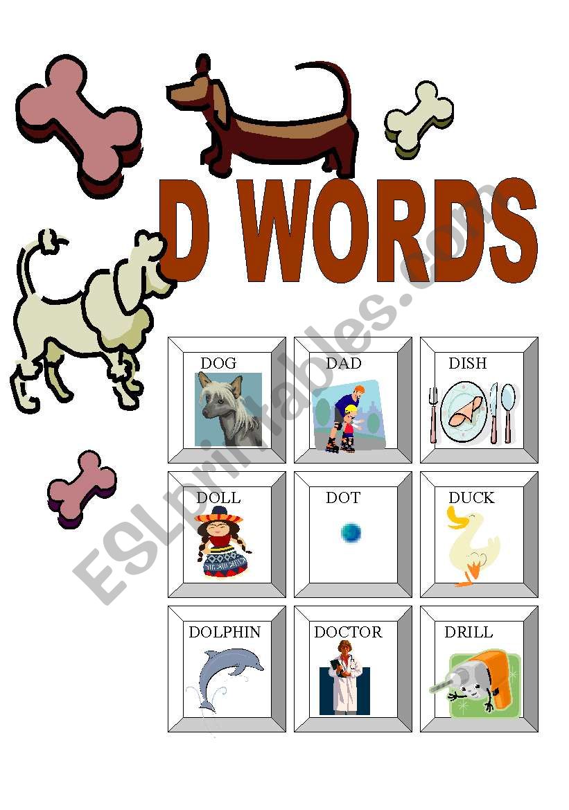 D Words For Kids