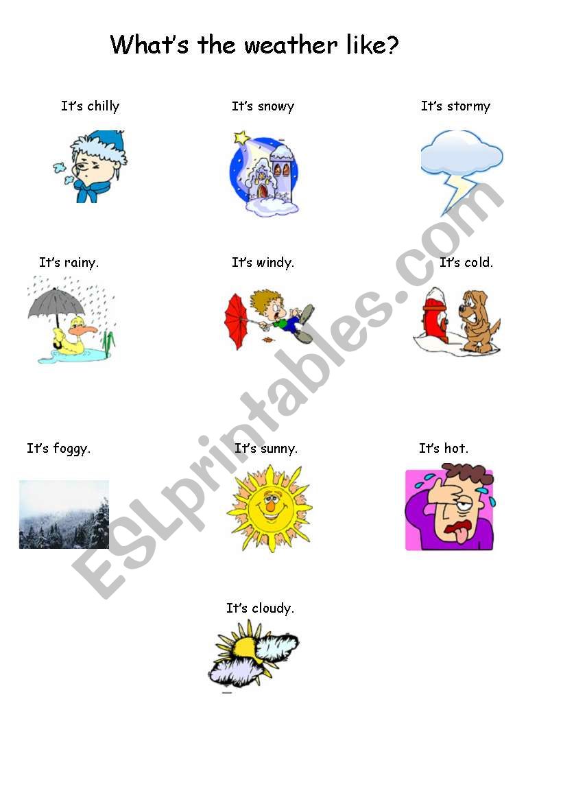 weather conditions worksheet