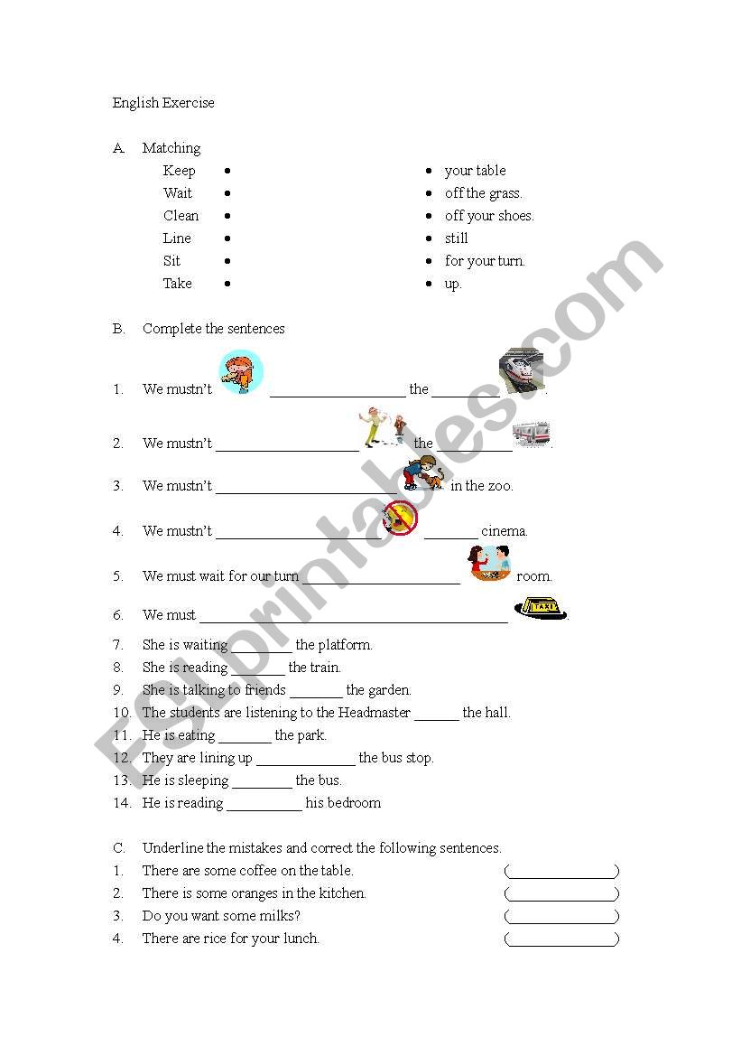 General English language Exercise