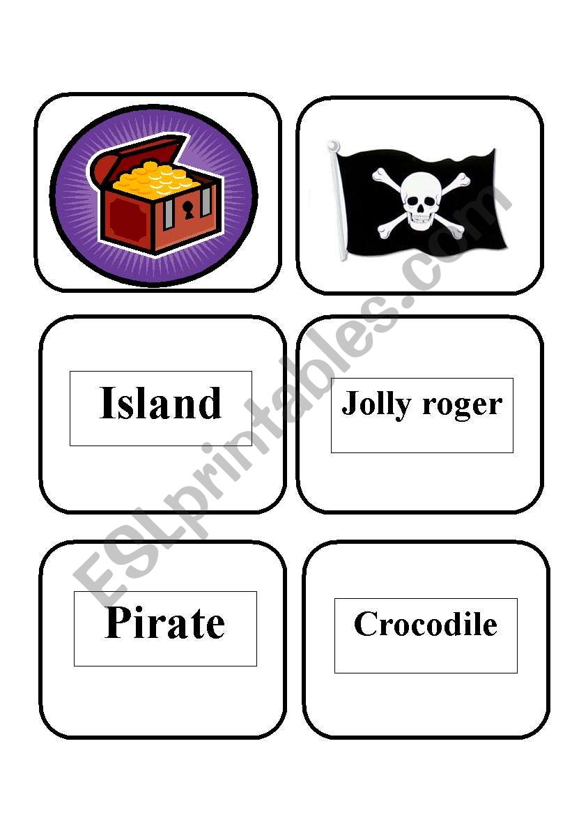 Pirates memory game (part 2) worksheet