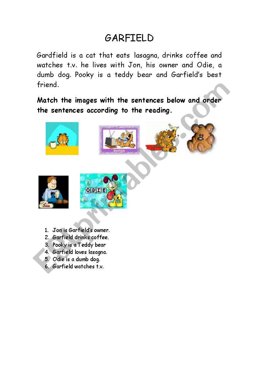 Garfield  worksheet