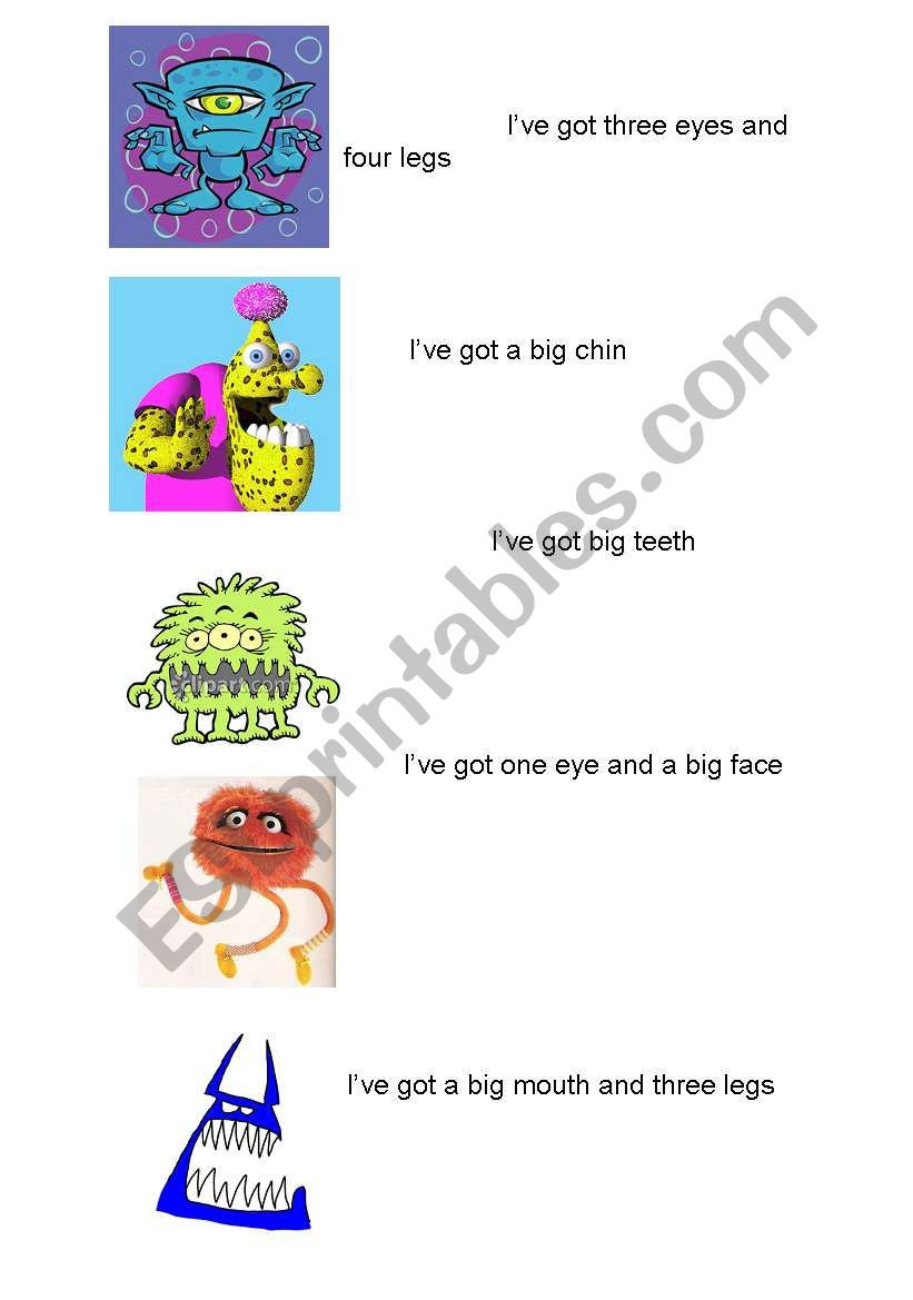 Matching Monsters worksheet