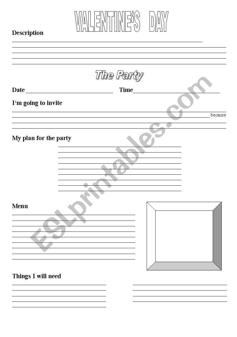 Valentines Day worksheet