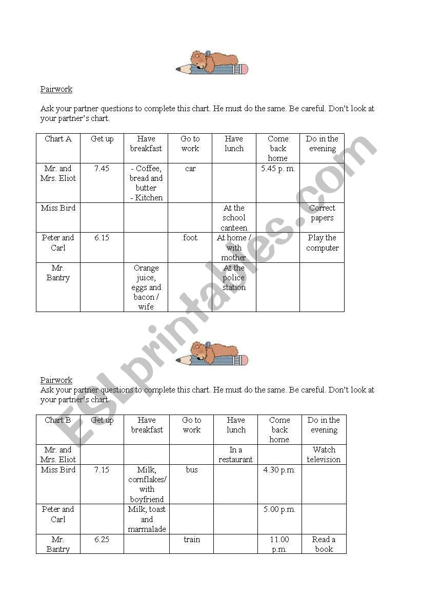 simple present  worksheet