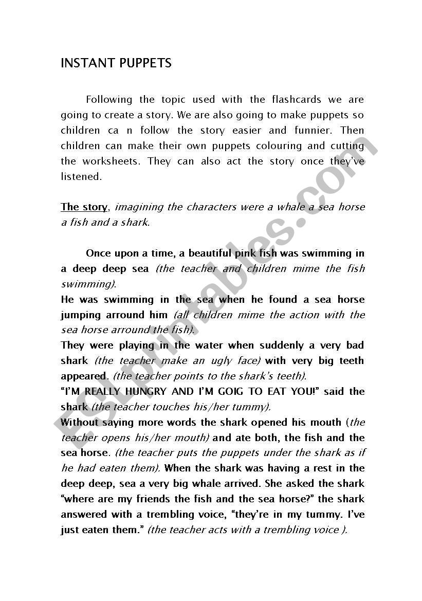 SEA STORY worksheet