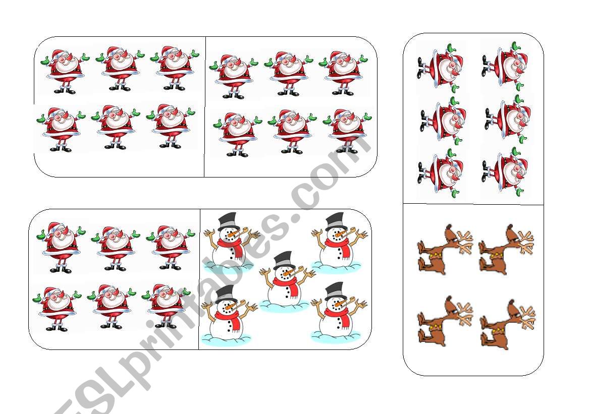 Christmas Domin worksheet