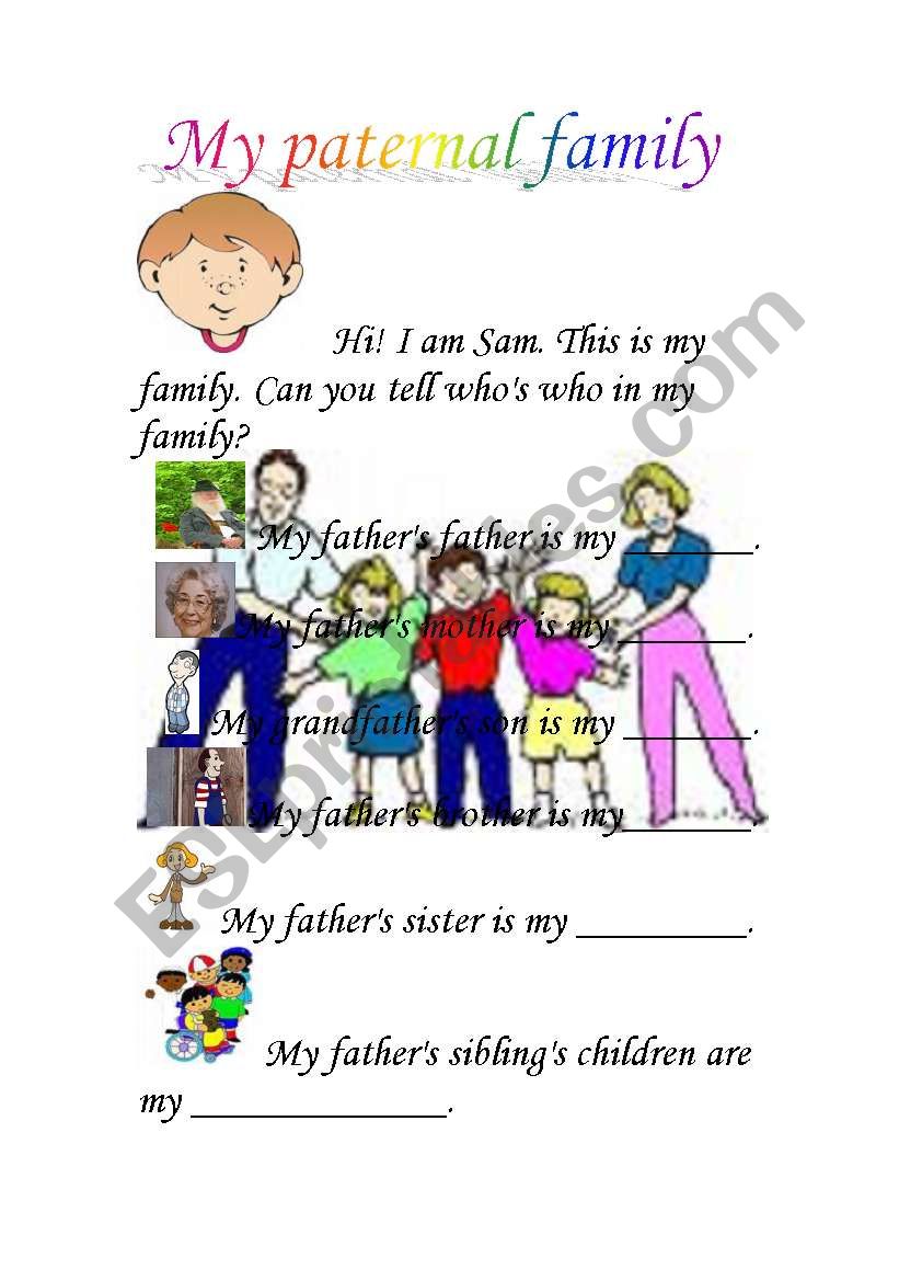 my family worksheet