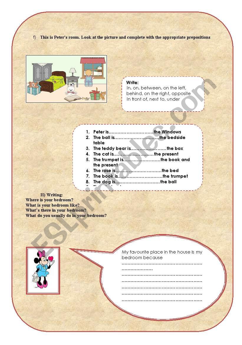 letter on house (part2) worksheet