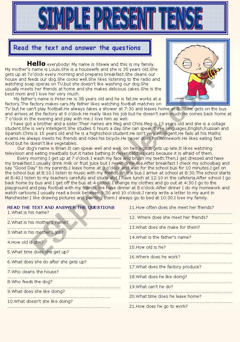 simple-present-tense-reading-with-60-wh-questions-2-pages-esl-worksheet-by-memthefirst
