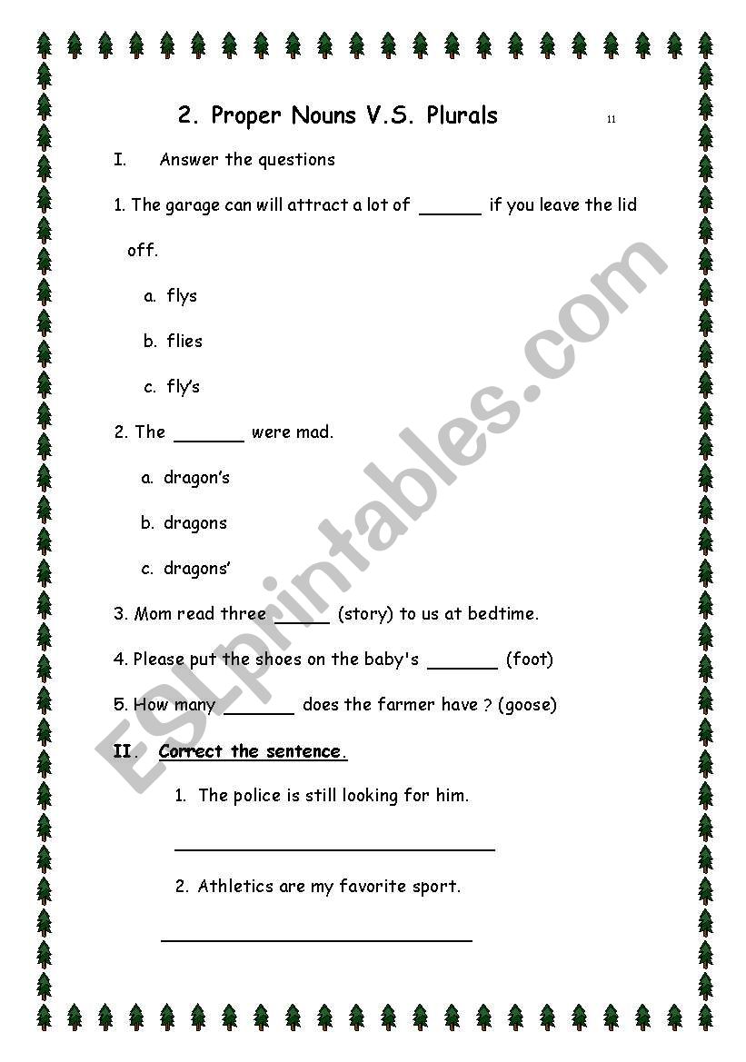 Plural worksheet