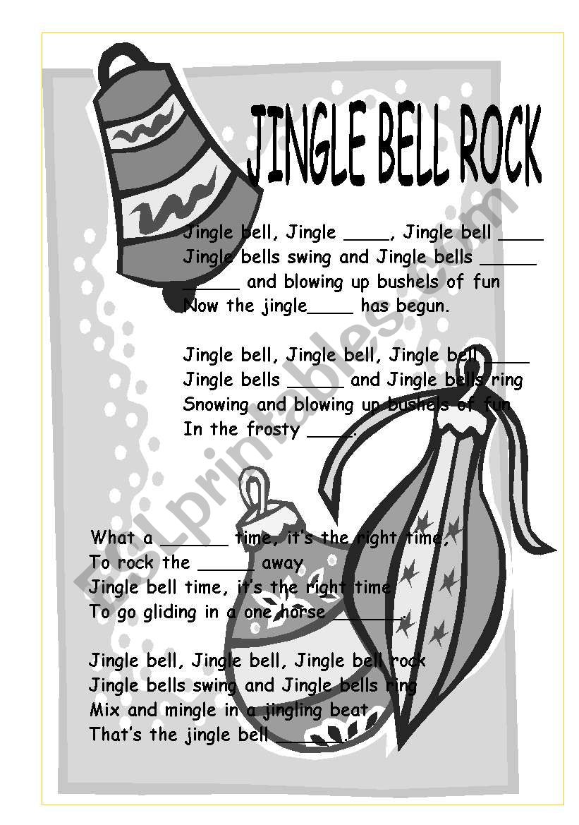Jingle bell rock gap - ESL worksheet by xantal