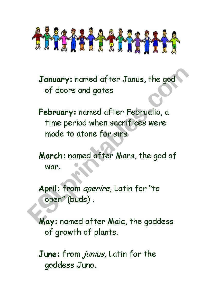 where do the names of months and seasons come from?