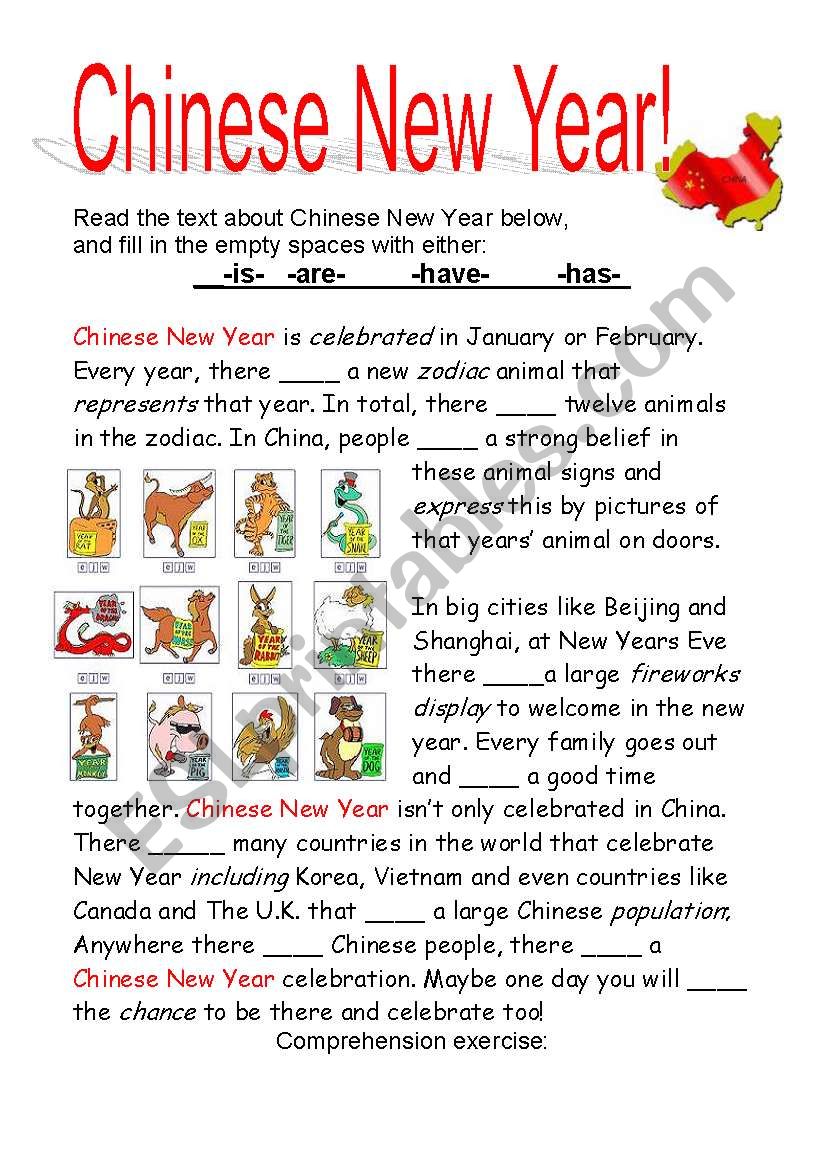 Chinese New Year! worksheet