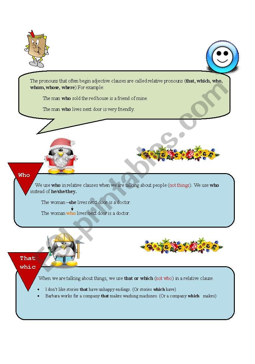 Adjective Clause (2) worksheet