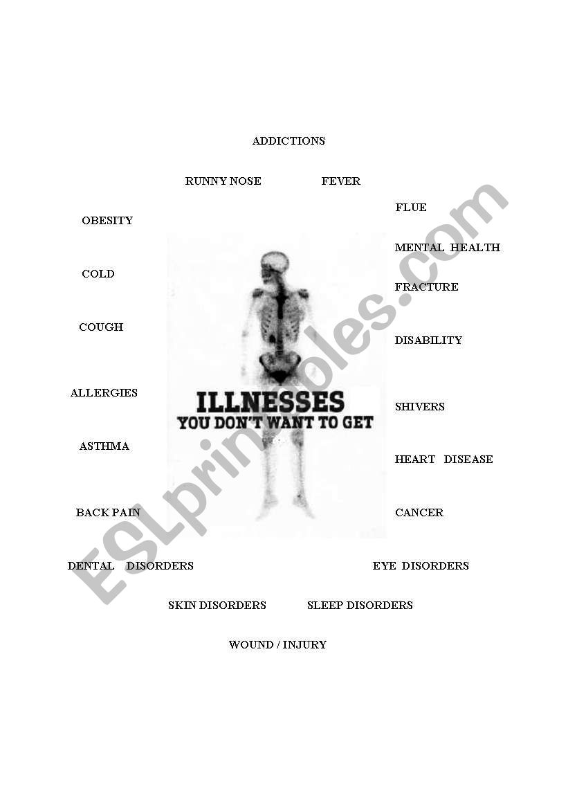 illnesses for upper intermediate students