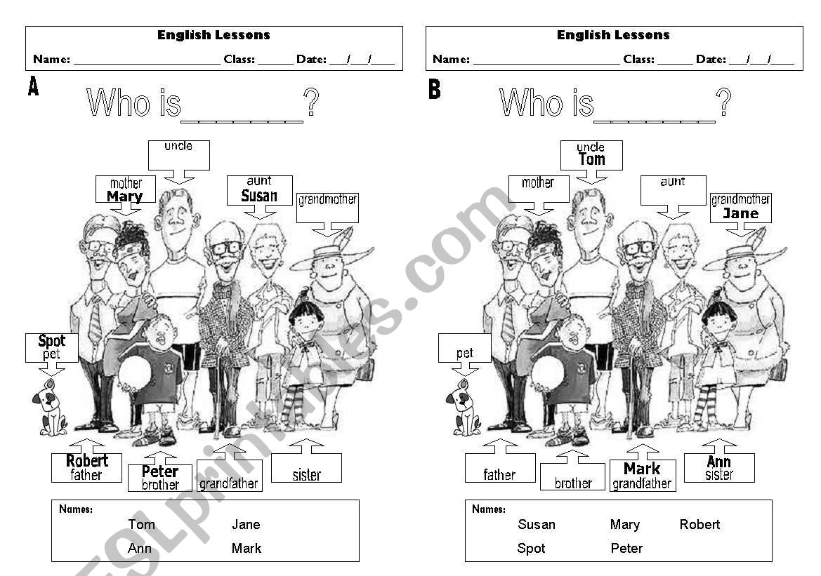 Who is_________? worksheet