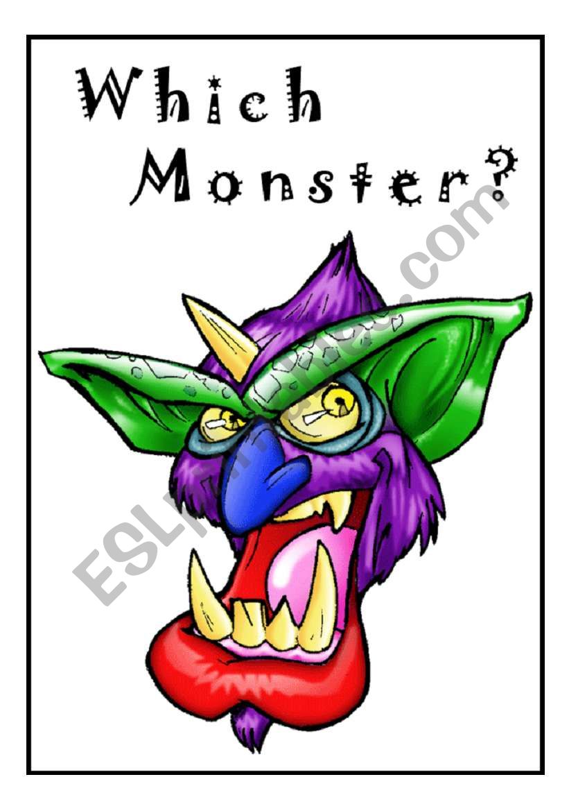 Which Monster Poster worksheet
