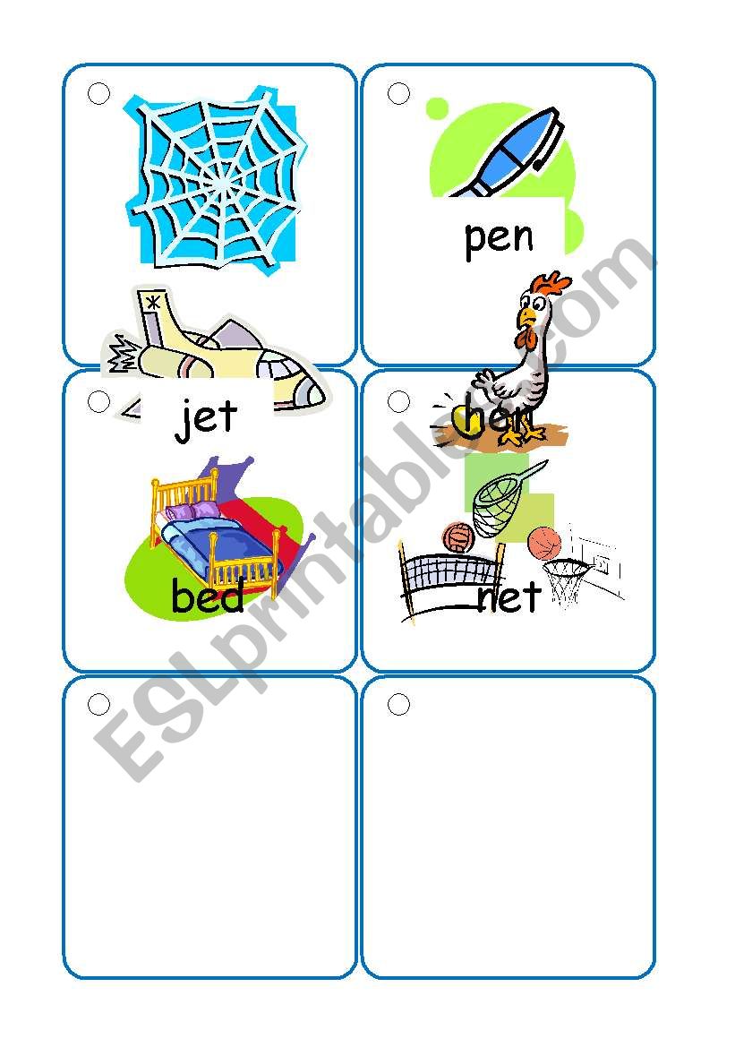 short vowel_e worksheet