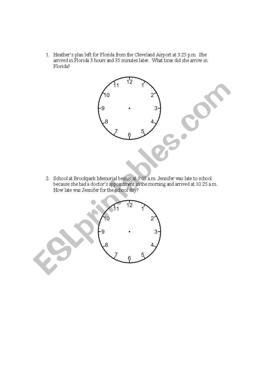 Elasp Time worksheet