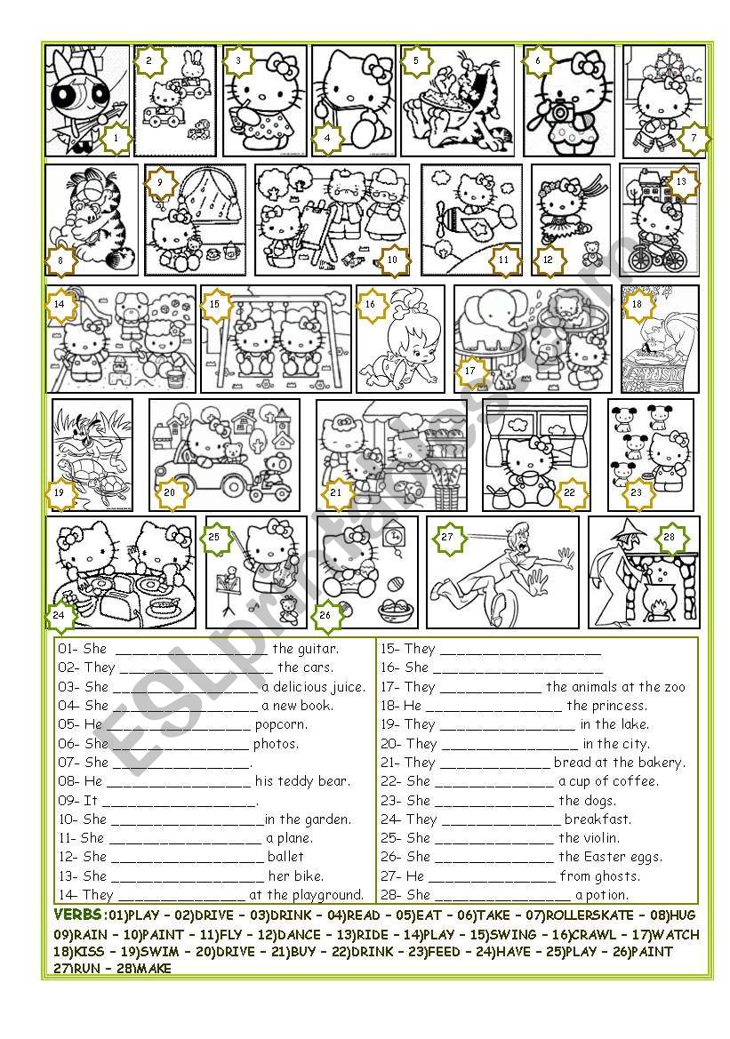 Present Continuous Practice worksheet