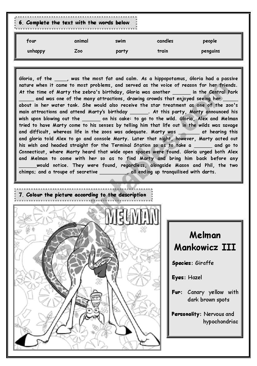 MADAGASCAR - PART 2 (5 pages) worksheet