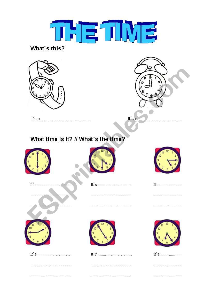 the time worksheet