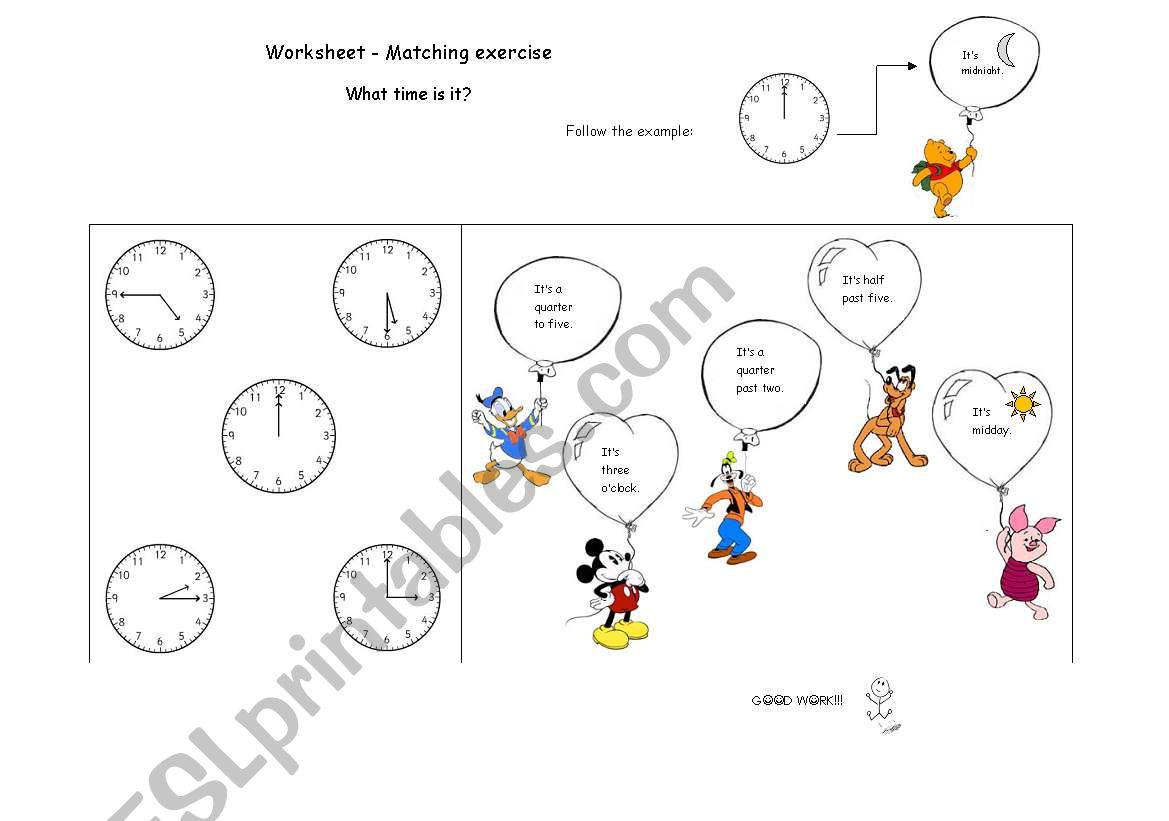 What time is it? worksheet