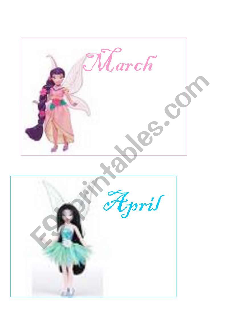 Fair Months Cards 4/6 worksheet