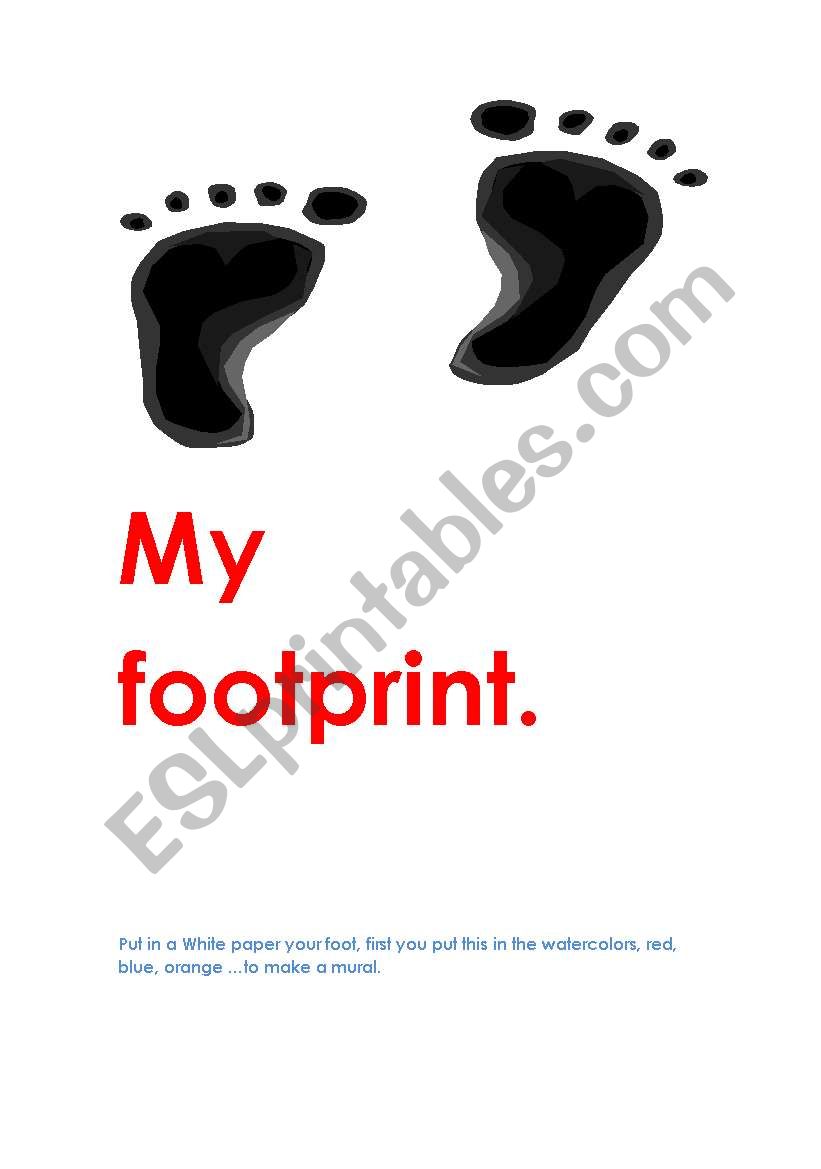 my footprint worksheet