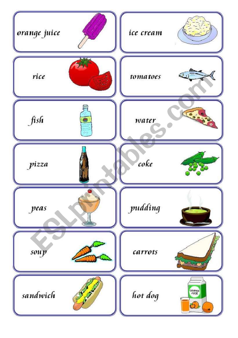 food domino - ESL worksheet by jocruz