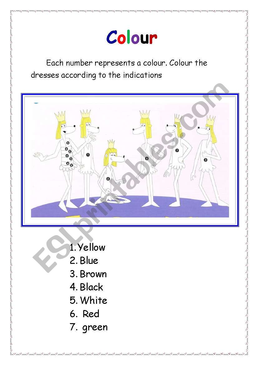 Colour worksheet