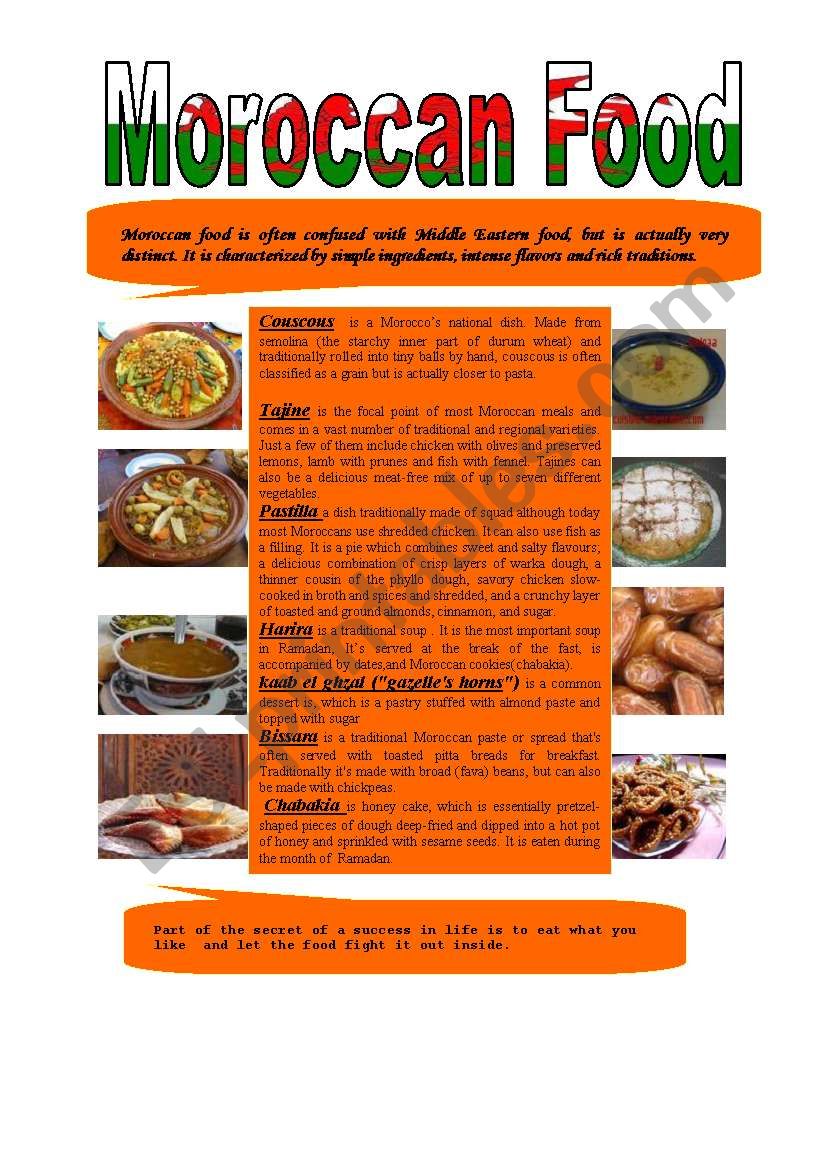 moroccan-food-esl-worksheet-by-stef-faya