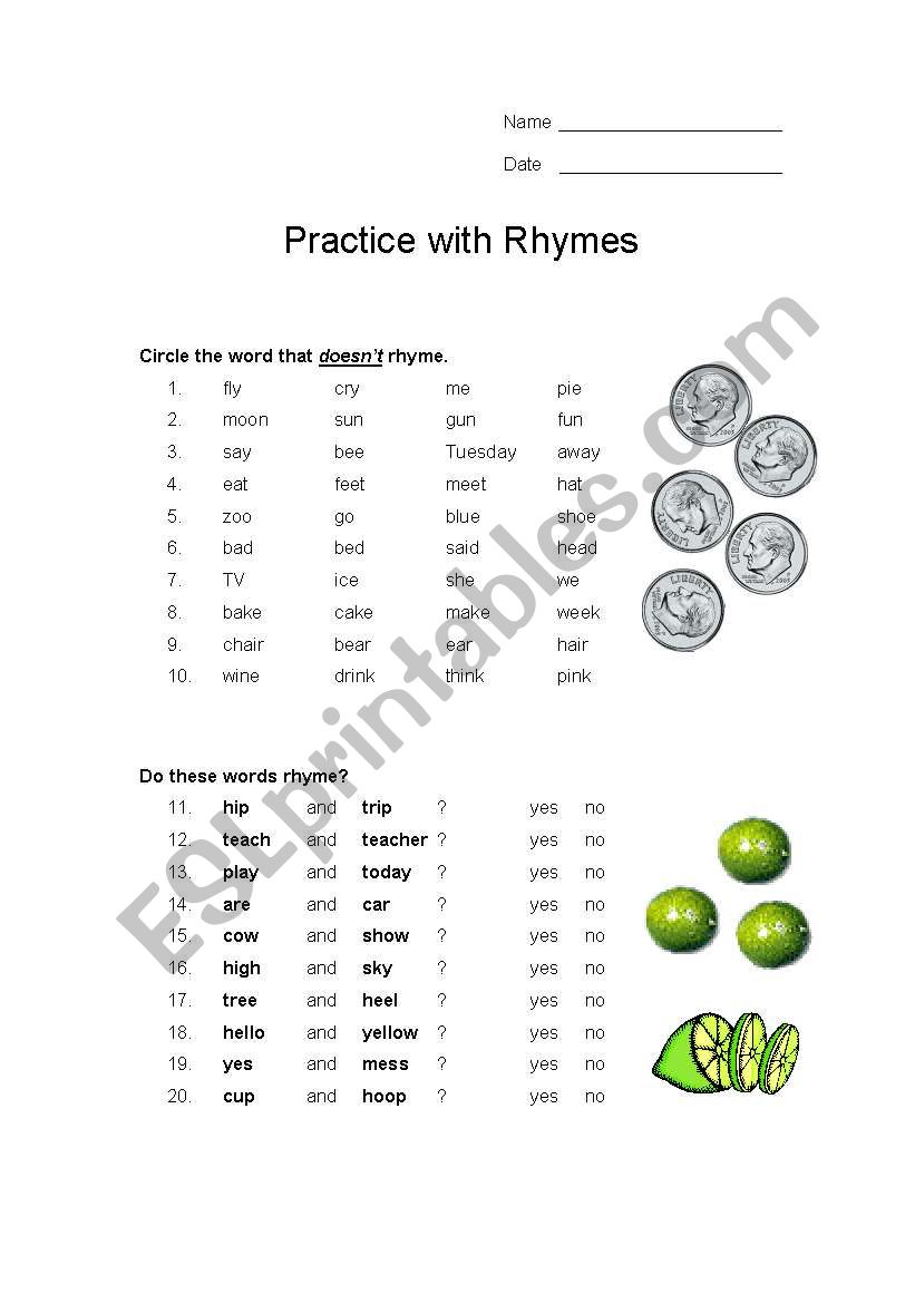 Words with ice worksheet