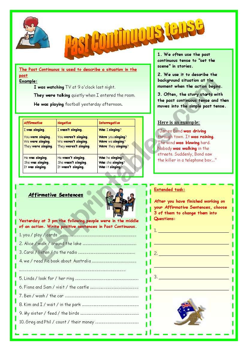 Past Continuous Tense ESL Worksheet By Babi965