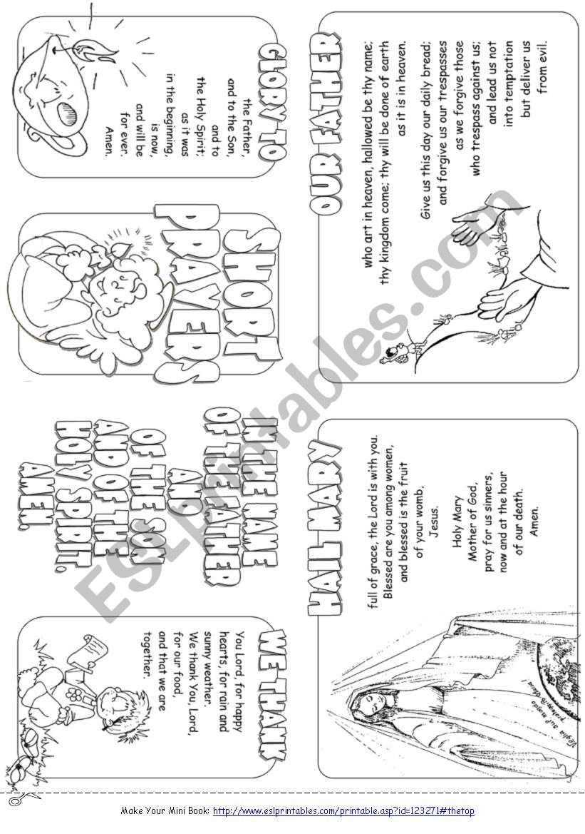 Mini Prayer Book worksheet