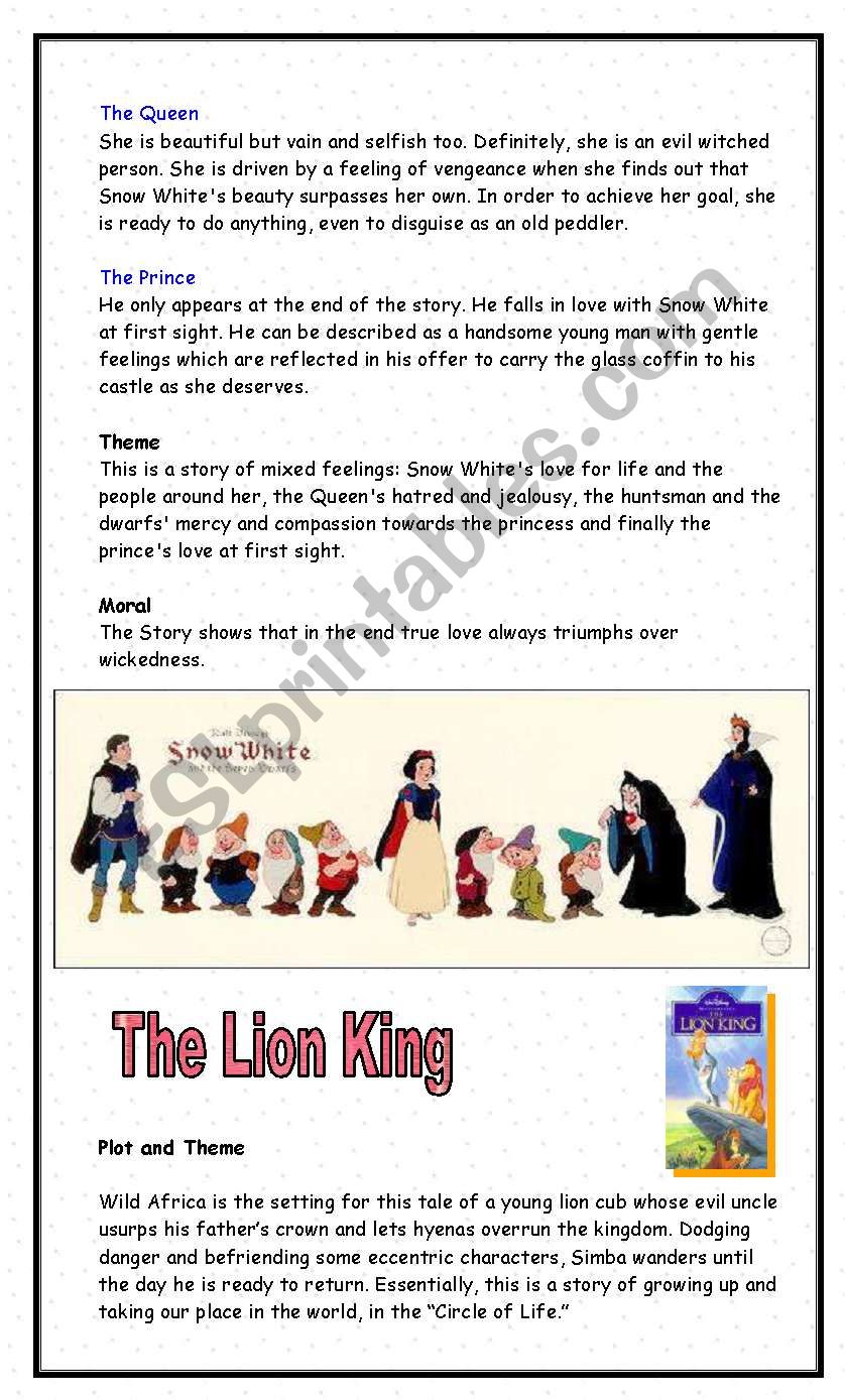 Seven Fairy Tales Esl Worksheet By Paola