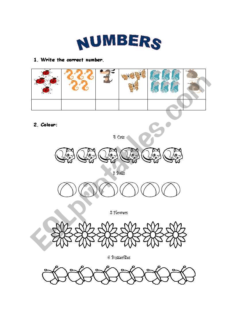 Numbers worksheet