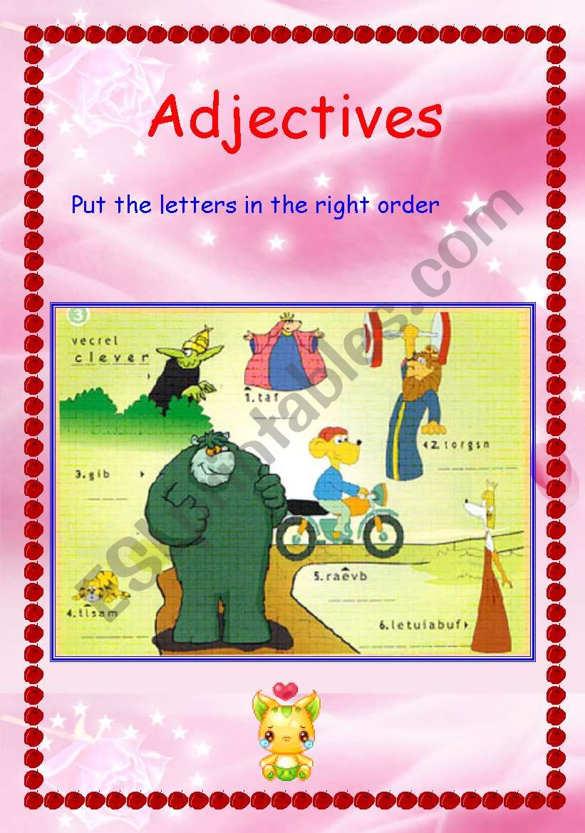 Adjectives worksheet