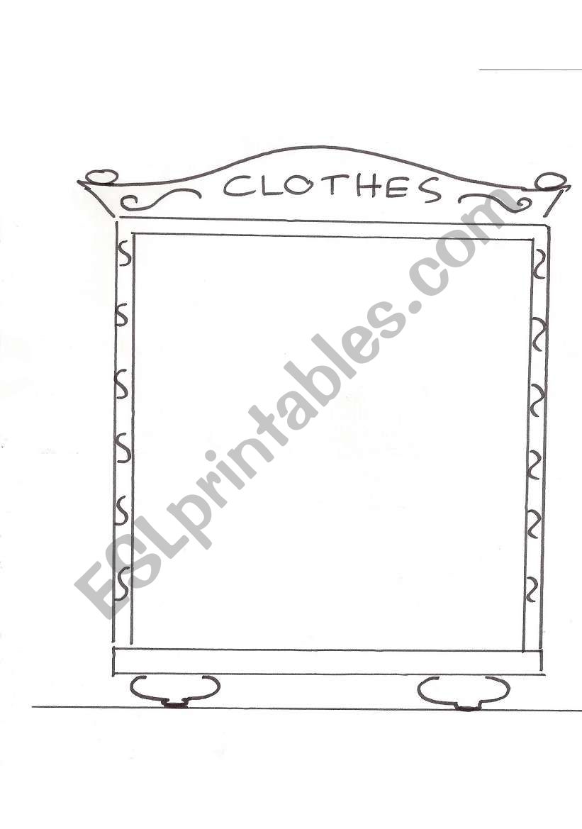 Wardrobe- CLOTHES worksheet