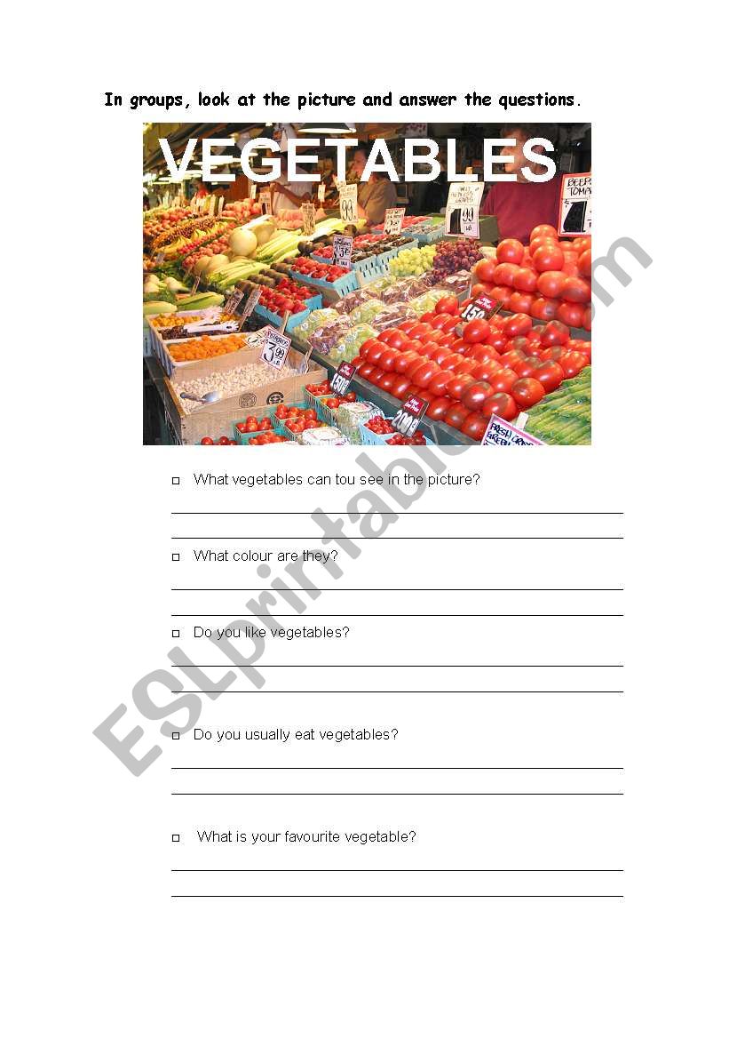 DESCRIBE THE PICTURE worksheet