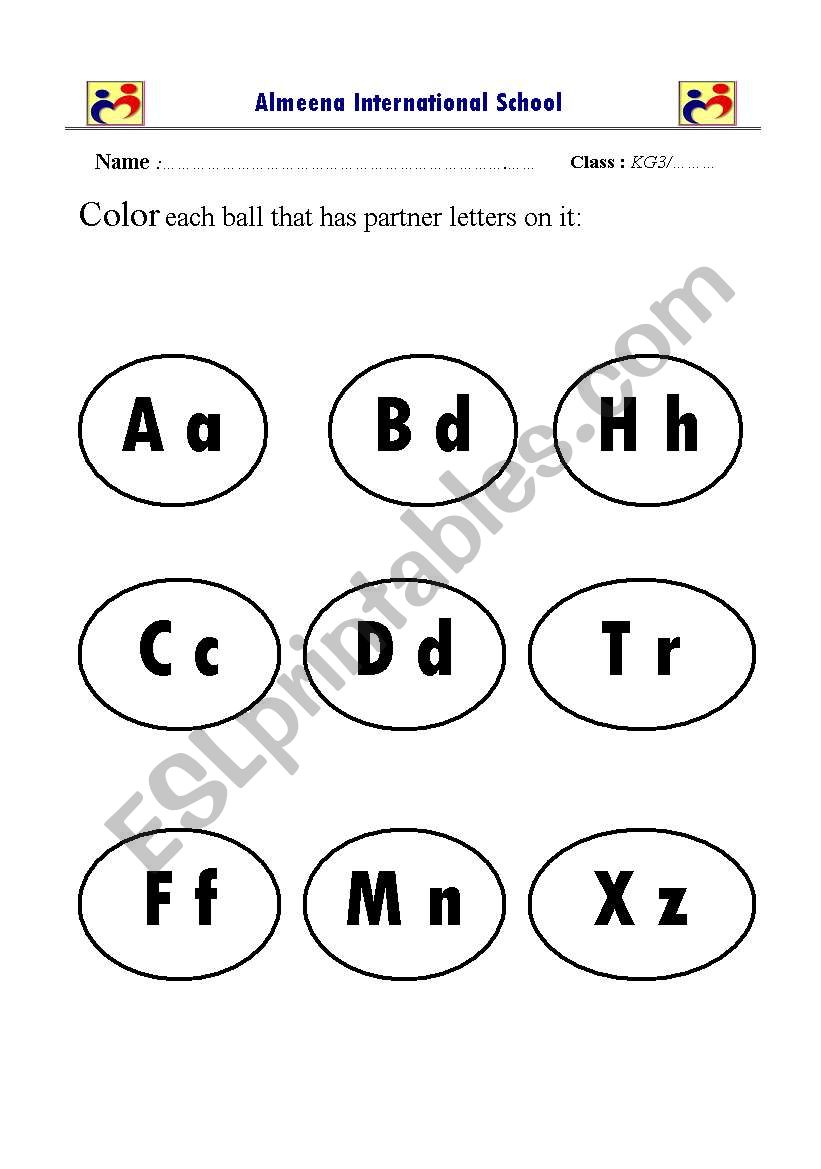 capital and small letter worksheet
