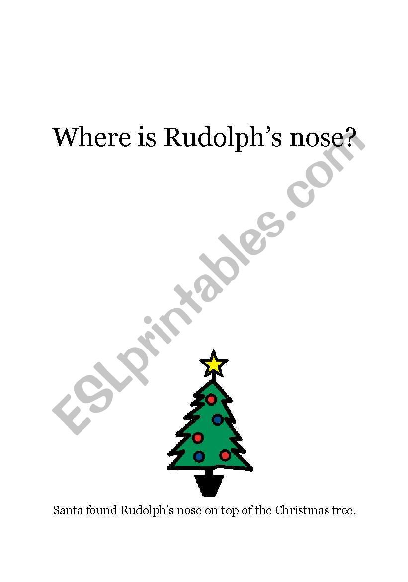 Where is Rudolphs nose? worksheet