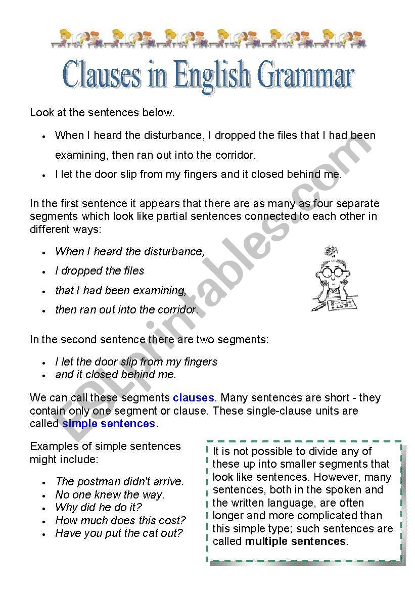types-of-clauses-esl-worksheet-by-borna