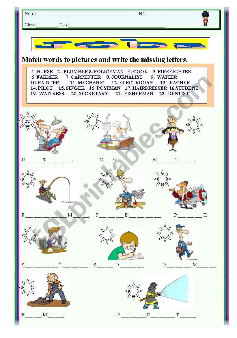 jobs vocabulary esl worksheet by edgar63