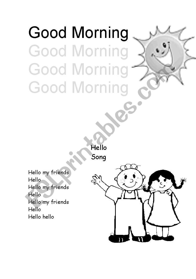 English worksheets: Hello song