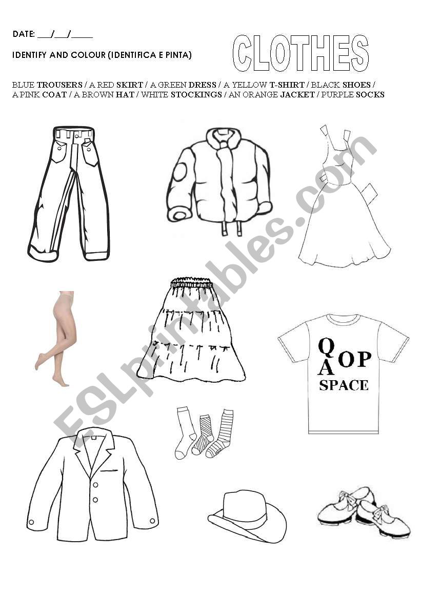 Clothes - ESL worksheet by CAND