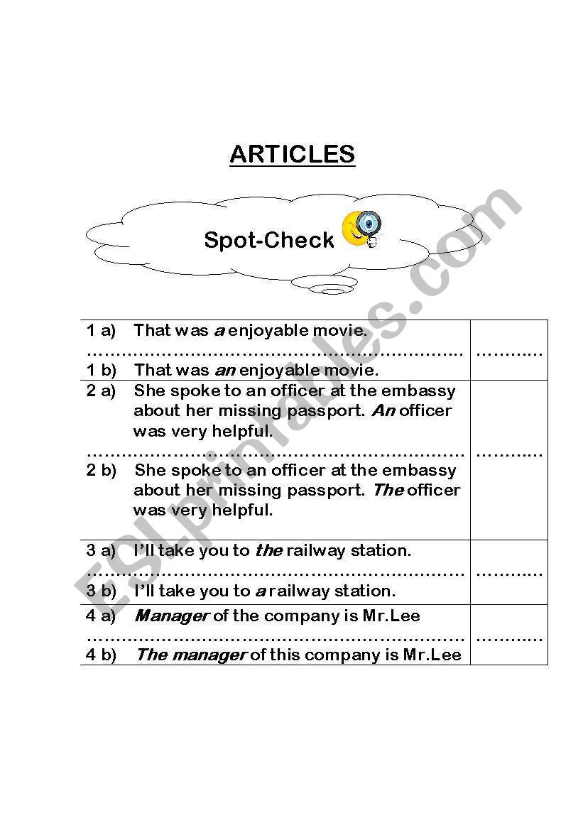 Grammar Exercise worksheet