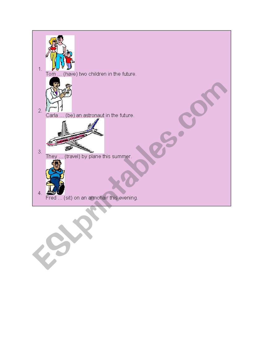 future tense exercises-2 worksheet